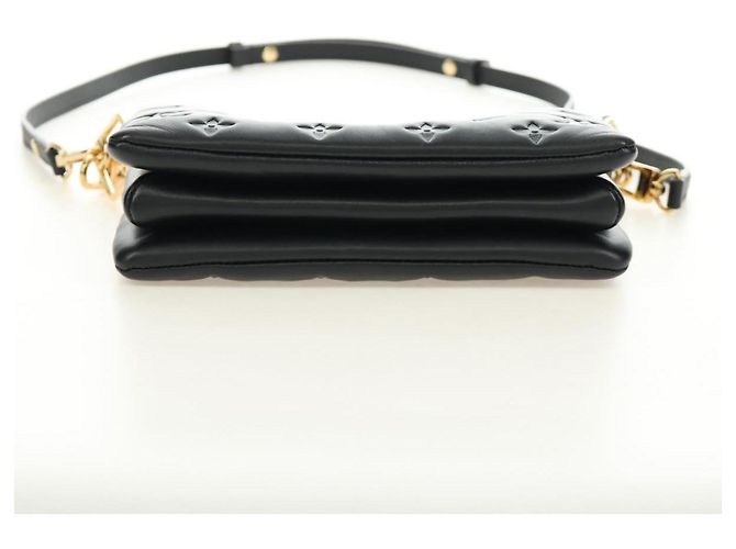 LOUIS VUITTON Bolsa Monogram Emboss Kussan BB Preta M21259 LV Auth 189752SV Preto - vista 5