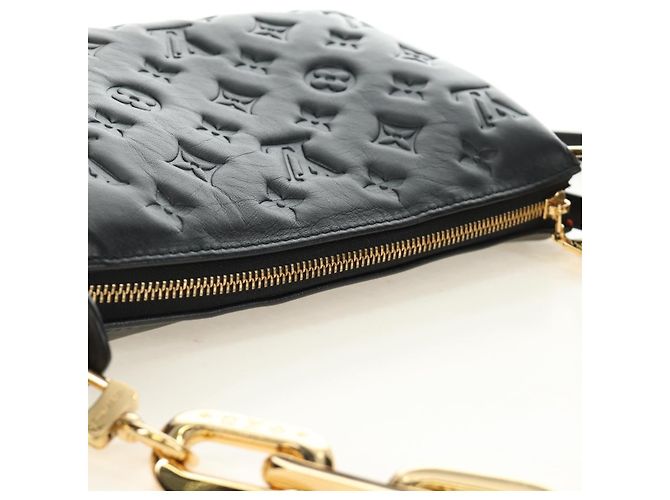 LOUIS VUITTON Bolsa Monogram Emboss Kussan BB Preta M21259 LV Auth 189752SV Preto - vista 6