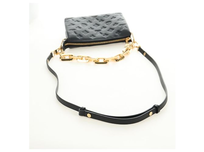 LOUIS VUITTON Bolsa Monogram Emboss Kussan BB Preta M21259 LV Auth 189752SV Preto - vista 9