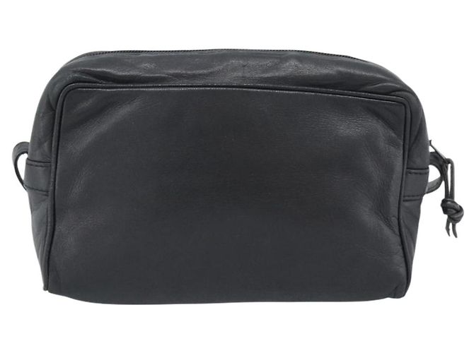 LOEWE Anagram Shoulder Bag Leather Black Gold Auth bs35825 Nero D'oro - vista 2