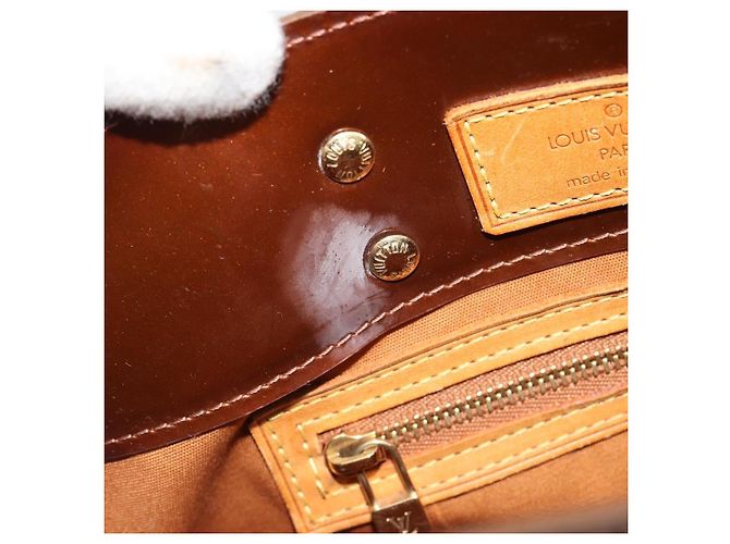 LOUIS VUITTON Monogram Vernis Reade PM Hand Bag Bronze M91146 LV Auth 189683 Bronzo - vista 10