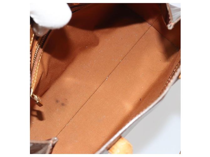 LOUIS VUITTON Monogram Vernis Reade PM Hand Bag Bronze M91146 LV Auth 189683 Bronzo - vista 11