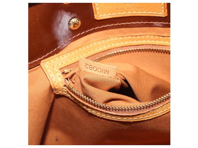 LOUIS VUITTON Monogram Vernis Reade PM Hand Bag Bronze M91146 LV Auth 189683 Bronzo - vista 12