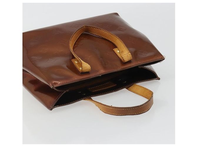LOUIS VUITTON Monogram Vernis Reade PM Hand Bag Bronze M91146 LV Auth 189683 Bronzo - vista 14