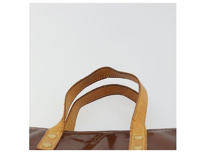 LOUIS VUITTON Monogram Vernis Reade PM Hand Bag Bronze M91146 LV Auth 189683 Bronzo - vista 15