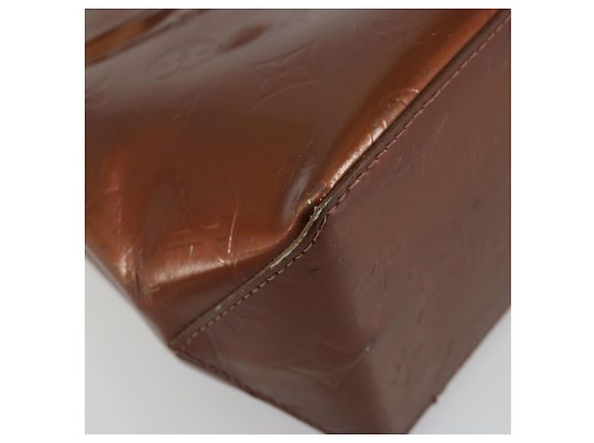 LOUIS VUITTON Monogram Vernis Reade PM Hand Bag Bronze M91146 LV Auth 189683 Bronzo - vista 17