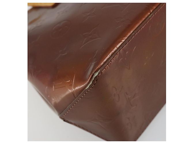 LOUIS VUITTON Monogram Vernis Reade PM Hand Bag Bronze M91146 LV Auth 189683 Bronzo - vista 19