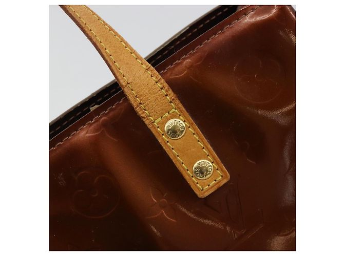 LOUIS VUITTON Monogram Vernis Reade PM Hand Bag Bronze M91146 LV Auth 189683 Bronzo - vista 20