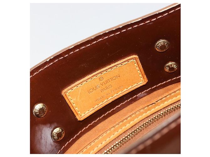LOUIS VUITTON Monogram Vernis Reade PM Hand Bag Bronze M91146 LV Auth 189683 Bronzo - vista 21