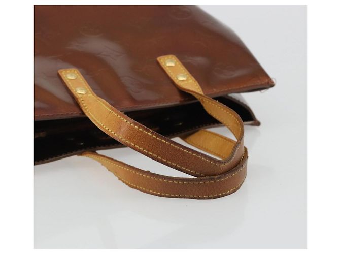 LOUIS VUITTON Monogram Vernis Reade PM Hand Bag Bronze M91146 LV Auth 189683 Bronzo - vista 7