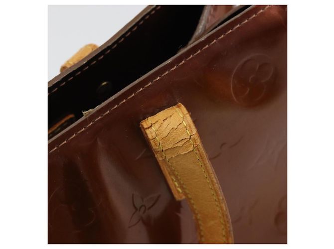 LOUIS VUITTON Monogram Vernis Reade PM Hand Bag Bronze M91146 LV Auth 189683 Bronzo - vista 9