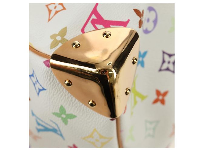 LOUIS VUITTON Monogram Multicolor Keepall 45 Borsa Bianca M92641 LV Auth 190220SAV Bianco - vista 16