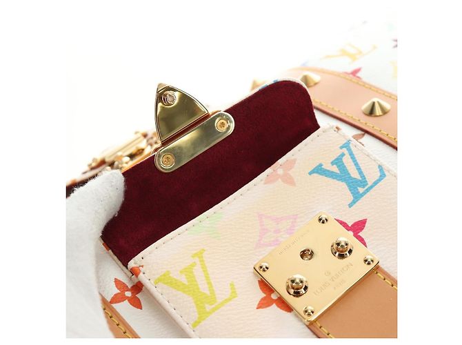 LOUIS VUITTON Monogram Multicolor Keepall 45 Borsa Bianca M92641 LV Auth 190220SAV Bianco - vista 21