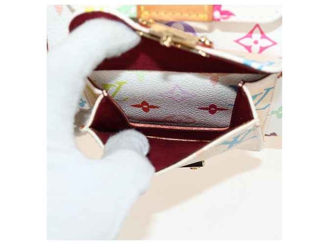 LOUIS VUITTON Monogram Multicolor Keepall 45 Borsa Bianca M92641 LV Auth 190220SAV Bianco - vista 22