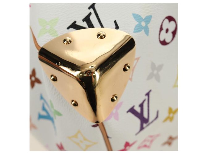 LOUIS VUITTON Monogram Multicolor Keepall 45 Borsa Bianca M92641 LV Auth 190220SAV Bianco - vista 8