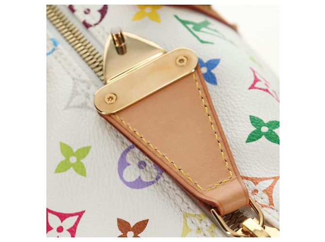 LOUIS VUITTON Monogram Multicolor Keepall 45 Borsa Bianca M92641 LV Auth 190220SAV Bianco - vista 9