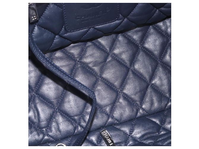 CHANEL Cococoon Tote Bag Leder Silber CC Auth mr2607 - Ansicht 10