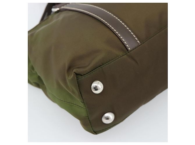 Borsa PRADA Nylon 2way Khaki Silver Auth 188309 Argento Cachi - vista 16