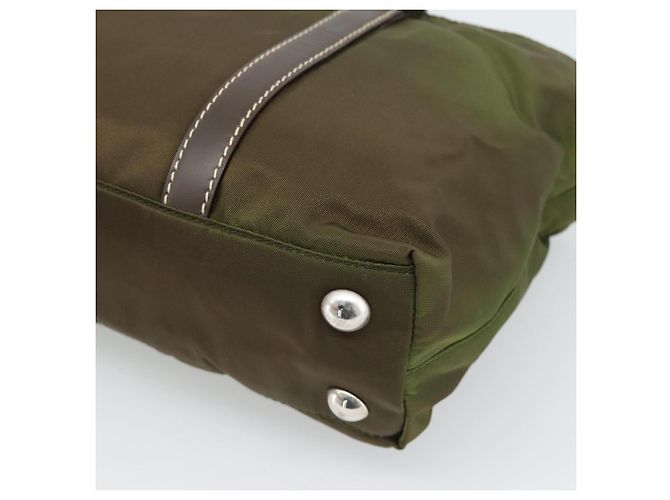 Borsa PRADA Nylon 2way Khaki Silver Auth 188309 Argento Cachi - vista 17
