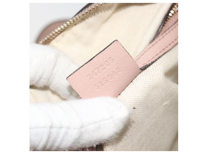 Borsa GUCCI in pelle 2way Pink Gold 247205 Auth ka5062 Rosa D'oro - vista 12