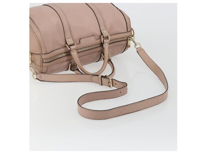 Borsa GUCCI in pelle 2way Pink Gold 247205 Auth ka5062 Rosa D'oro - vista 8