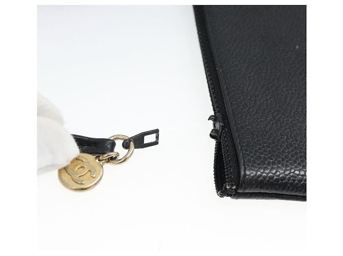 Borsa a Spalla CHANEL in Pelle 2way Nero Oro CC Auth mr2604V D'oro - vista 12