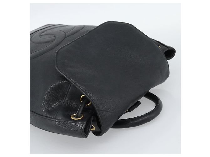 Borsa a Spalla CHANEL in Pelle 2way Nero Oro CC Auth mr2604V D'oro - vista 6