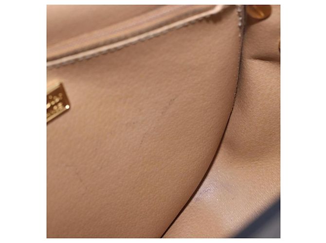 Borsa a tracolla Christian Dior Trotter Canvas PVC Navy Gold Auth ka5068 D'oro Blu navy - vista 10