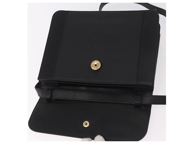 SAINT LAURENT Schultertasche aus Leder Schwarz Gold Auth 190568 - Ansicht 10
