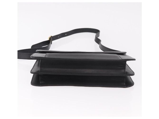 SAINT LAURENT Schultertasche aus Leder Schwarz Gold Auth 190568 - Ansicht 5