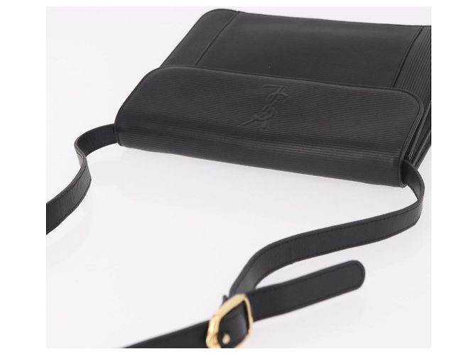 SAINT LAURENT Schultertasche aus Leder Schwarz Gold Auth 190568 - Ansicht 6