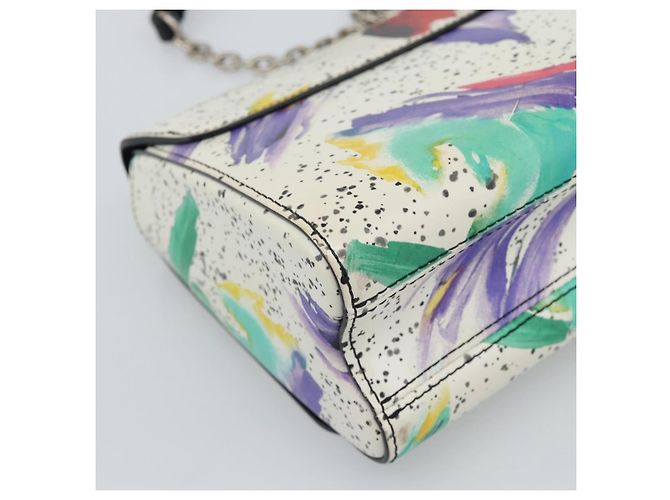 LOUIS VUITTON Twist MM Shoulder Bag Leather White Silver M53857 LV Auth ka5071M Plata Blanco - vista 16