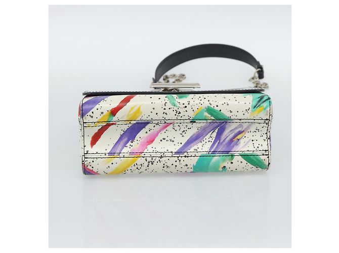 LOUIS VUITTON Twist MM Shoulder Bag Leather White Silver M53857 LV Auth ka5071M Plata Blanco - vista 5