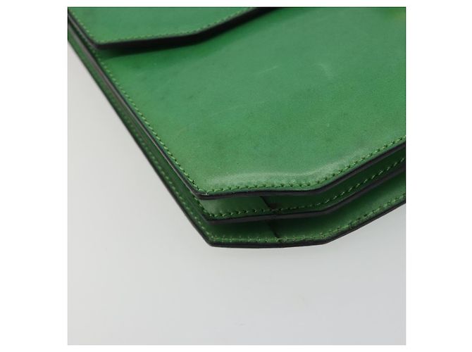 Céline Borsa a Spalla CELINE in Pelle Verde Oro Auth 189202 D'oro - vista 16