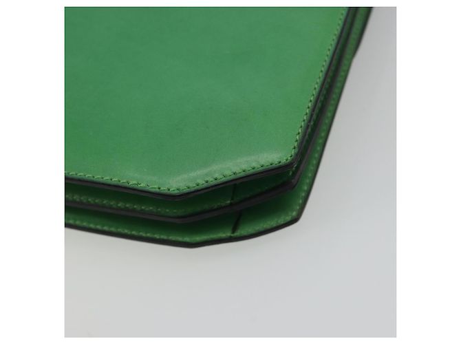 Céline Borsa a Spalla CELINE in Pelle Verde Oro Auth 189202 D'oro - vista 17