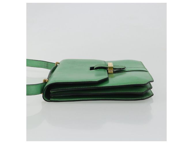 Céline Borsa a Spalla CELINE in Pelle Verde Oro Auth 189202 D'oro - vista 4