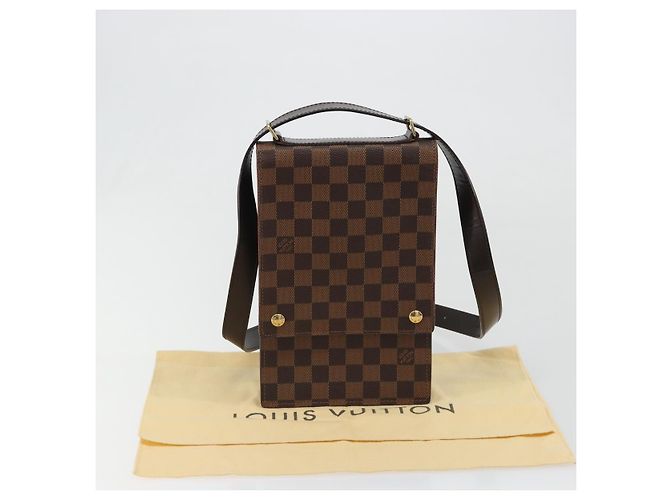 LOUIS VUITTON Damier Portello Schultertasche N45271 LV Auth 186577A Damier ebene - Ansicht 12
