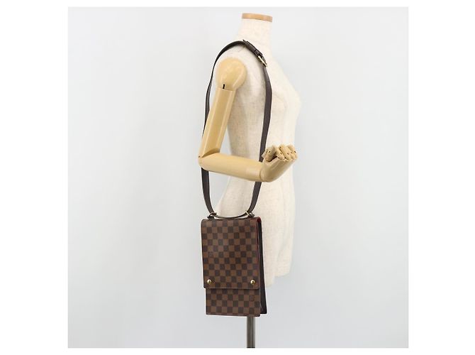 LOUIS VUITTON Damier Portello Schultertasche N45271 LV Auth 186577A Damier ebene - Ansicht 23