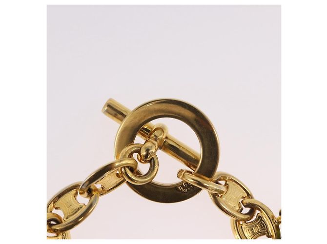 Céline Bracciale CELINE Macadam metallo Gold Tone Auth 189576M - vista 10