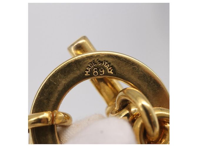 Céline Bracciale CELINE Macadam metallo Gold Tone Auth 189576M - vista 11