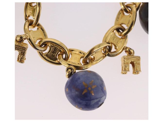Céline Bracciale CELINE Macadam metallo Gold Tone Auth 189576M - vista 3