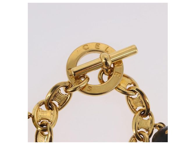 Céline Bracciale CELINE Macadam metallo Gold Tone Auth 189576M - vista 5