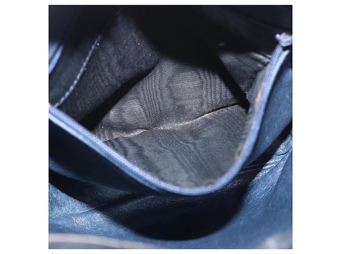 Borsa a tracolla GUCCI GG Supreme PVC Blu Navy Oro Auth ka5069 D'oro - vista 11