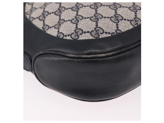 Borsa a tracolla GUCCI GG Supreme PVC Blu Navy Oro Auth ka5069 D'oro - vista 15