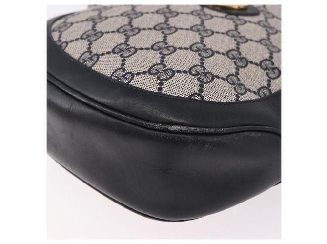 Borsa a tracolla GUCCI GG Supreme PVC Blu Navy Oro Auth ka5069 D'oro - vista 16
