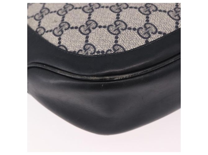 Borsa a tracolla GUCCI GG Supreme PVC Blu Navy Oro Auth ka5069 D'oro - vista 17
