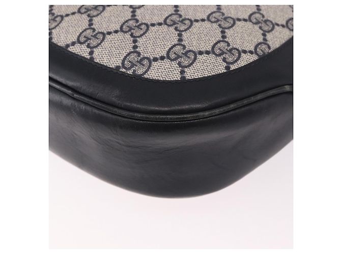 Borsa a tracolla GUCCI GG Supreme PVC Blu Navy Oro Auth ka5069 D'oro - vista 18