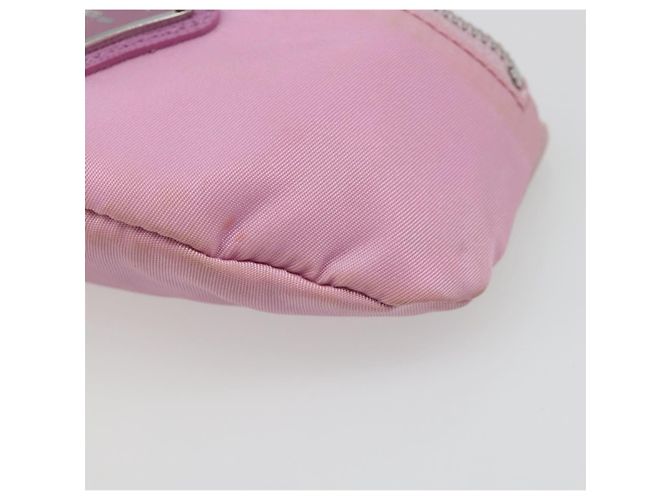 PRADA Arm Pouch Nylon Rosa Argento Auth mr2583 - vista 14