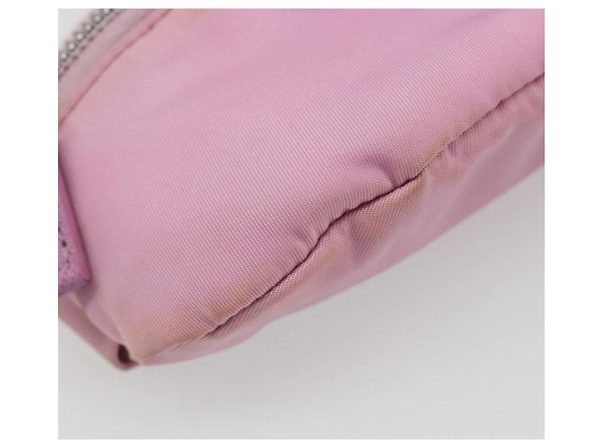 PRADA Arm Pouch Nylon Rosa Argento Auth mr2583 - vista 15