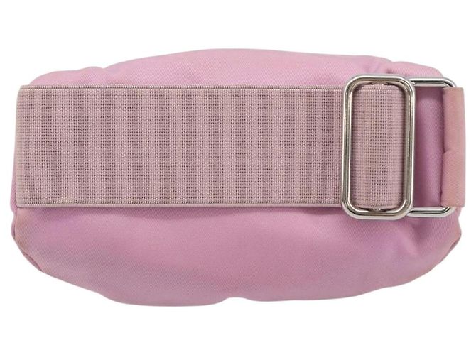 PRADA Arm Pouch Nylon Rosa Argento Auth mr2583 - vista 2